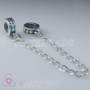 European safety chain with safety chain stopper beads