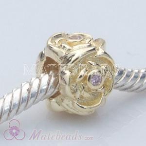 Gold Rose Flower Charms