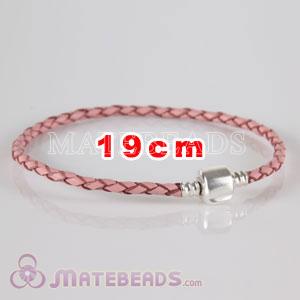 pink European leather bracelet