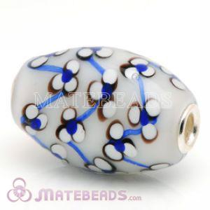 European glass olive beads