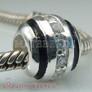 European jewellery silver bead with stones