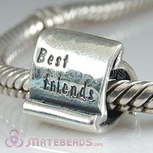 European sterling silver Best friend beads
