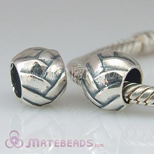 European sterling silver woven beads