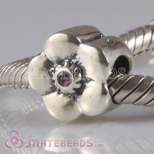 Sterling Silver European Flower Beads