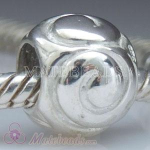 Sterling silver beads with European threaded style