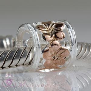 Pink Periwinkle model 925 silver bead charms fit European