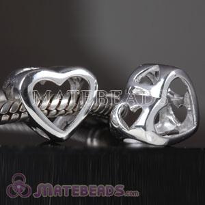 European Style Love heart charm beads