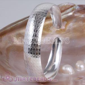 Sterling silver 13mm engraved pattern bangle bracelet