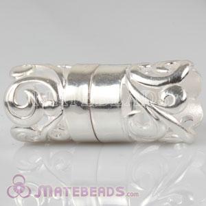 Dia 12mm Cylinder Sterling Silver Magnetic Clasp