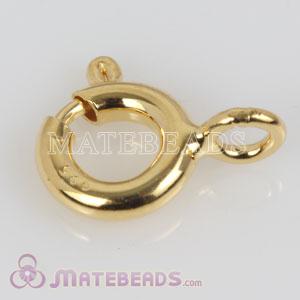 6mm Gold Plated Sterling Silver Spring Ring Clasp