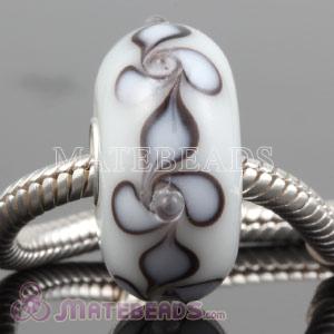 10X20mm Large Lampwork Glass Pendant Beads Sterling Silver Core European Compatible