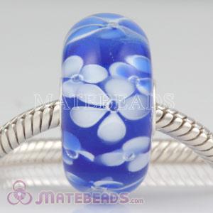 10X20mm Large Lampwork Glass Pendant Beads Sterling Silver Core European Compatible