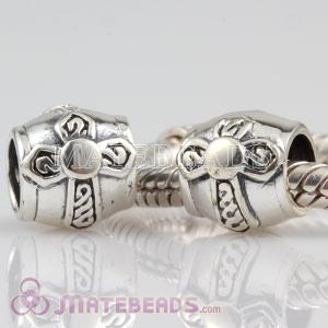 European Style Sterling Silver Cross Beads