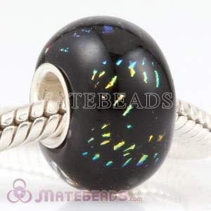 European Style Dichroic Foil Glass Beads 925 silver single core