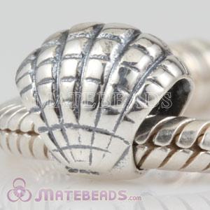 antique silver shell beads