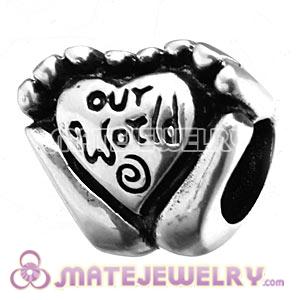 Wholesale European Sterling Silver Our World Charm Beads 