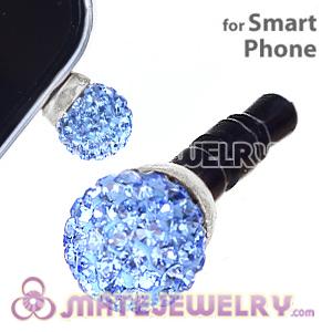 8mm Blue Czech Crystal Ball Plugy Headphone Jack Accessories