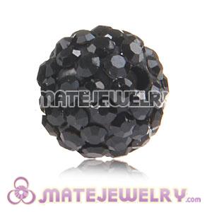 Wholesale Cheap Price 10mm Black Handmade Pave Crystal Beads