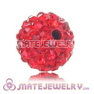 Wholesale Cheap Price 10mm Red Handmade Pave Crystal Beads