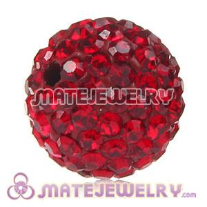 Wholesale Cheap Price 12mm Handmade Pave Red Crystal Beads