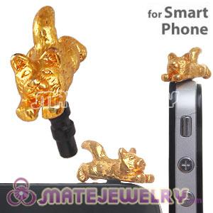 Gold Plated Alloy Cat Earphone Jack Plug fit iphone Wholesale