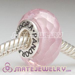 Pink Prism Cubic Zirconia Beads Fit European Jewelry