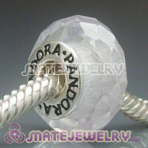 White Prism Cubic Zirconia Beads Fit European Jewelry