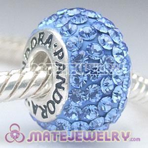 Blue Austrian Crystal Beads 925 Stamped Screw Core European Compatible