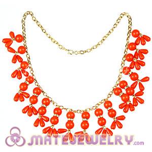 2012 New Fashion Orange Bubble Bib Statement Necklace 