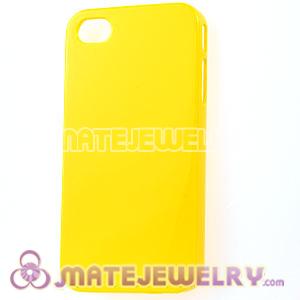 Yellow Plastic Protective Back Cases For iPhone 4 iPhone 4S Wholesale