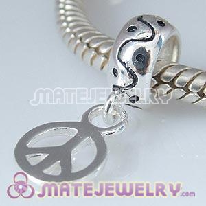 European charms with dangle peace