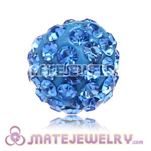 Wholesale Cheap Price 10mm Blue Handmade Pave Crystal Beads
