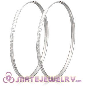Wholesale 65mm Sterling Silver Hoop Earrings European Beads Compatible