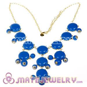 2012 New Fashion Dark Blue Bubble Bib Statement Necklace 