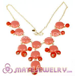 2012 New Fashion Orange Bubble Bib Statement Necklace 