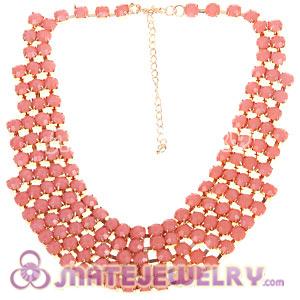 2012 New Multilayer Resin Diamond Chunky Choker Cluster Necklace 