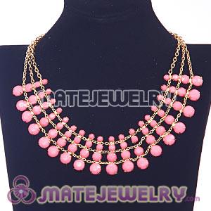 2012 New Gold Chain Multilayer Resin Diamond Choker Collar Necklace 