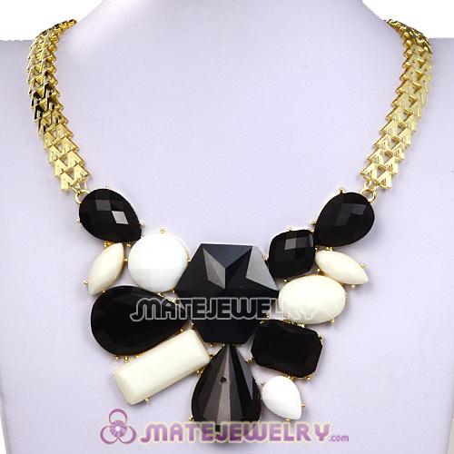 Chunky Chain Candy Resin Geometry Choker Bib Necklace Wholesale