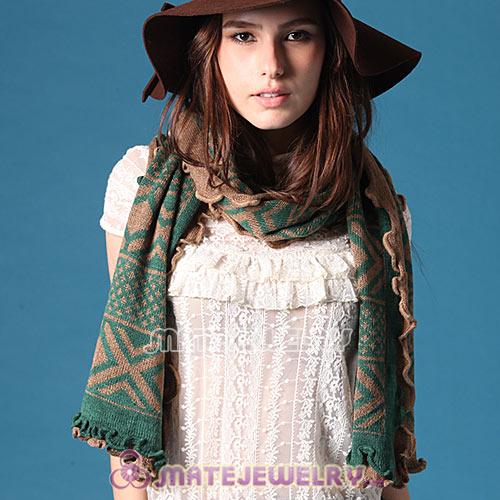 Mori Girl Bohemia Style Knitting Wool Infinity Pashmina Scarves Wholesale