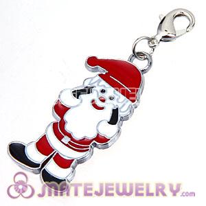 Platinum Plated Enamel European Jewelry Red Hat Santa Claus Charms Wholesale 