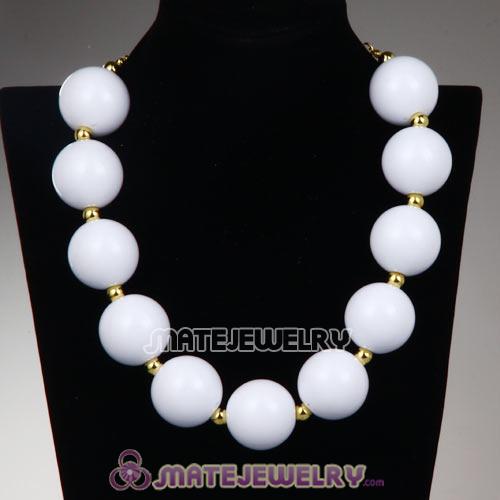 Wholesale White Large Bead Necklace