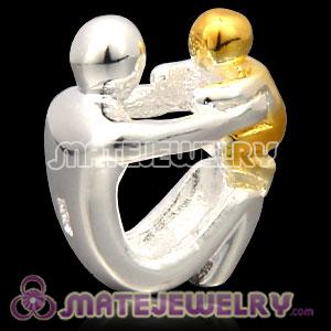Wholesale Gold Plated Sterling Silver European Paternity Charms Beads 