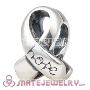 Wholesale 925 Sterling Silver Breast Cancer Awareness Ribbon Hope Charms Bead