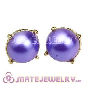 Fashion Gold Plated Dark Purple Bubble Stud Earring Wholesale