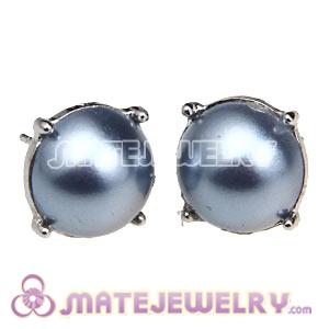 Fashion Silver Plated Grey Pearl Bubble Stud Earring Wholesale