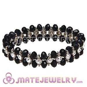 2013 Fashion Jewelry Crystal And Faceted Glass Stretch Wrap Bracelet