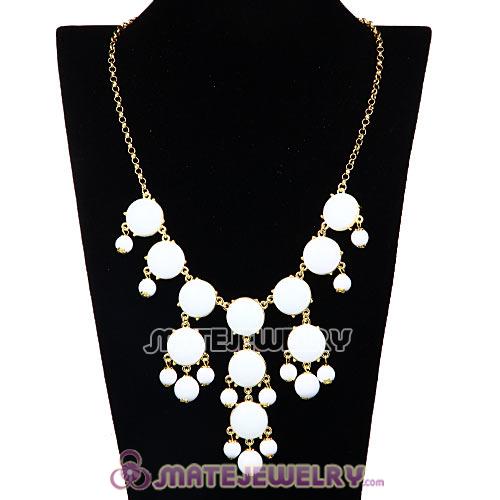 2013 Fashion Jewelry White Mini Bubble Bib Statement Necklace 