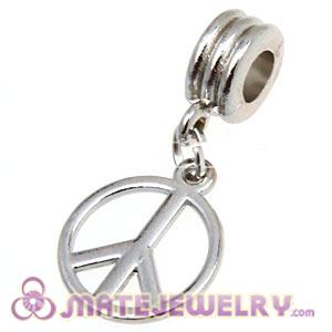 Plated European Jewelry Peace Sign Charms Wholesale 