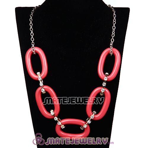 Acrylic Hoop Chunky Costume Jewelry Necklace Wholesale