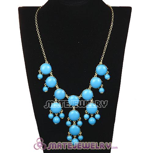 2013 Fashion Jewelry Blue Mini Bubble Bib Statement Necklaces 
